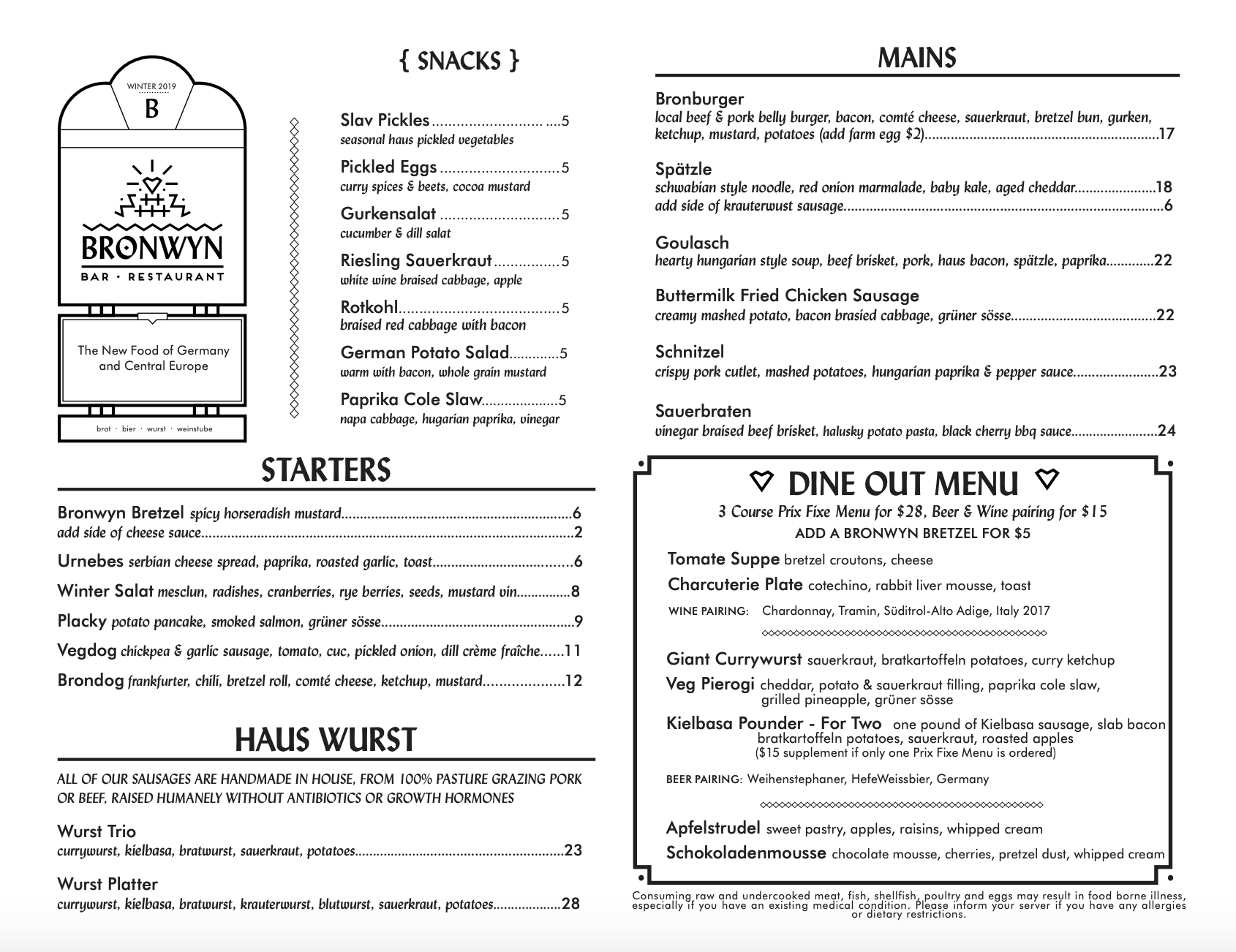 Options restaurant deals menu